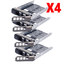 Lot Of 4, 3.5&quot; Sata Sas Hard Drive Tray Caddy For Dell Poweredge R420 Hot-Swap - £43.27 GBP