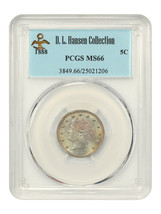 1888 5c PCGS MS66 ex: D.L. Hansen - £3,380.92 GBP