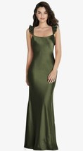 Social Bridesmaids Sleeveless Charmeuse Gown in Olive Green Size Medium.... - £93.41 GBP