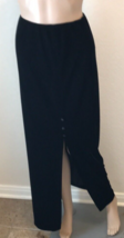 Alex Evenings Women&#39;s Velveteen Dress Skirt Size M Black - £23.63 GBP