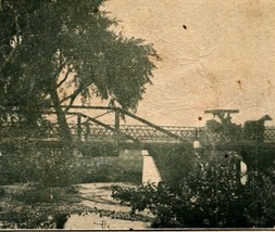 HIckory Street Bridge Horse Cart Neosho Missouri MO 1908 DB Postcard - £15.51 GBP