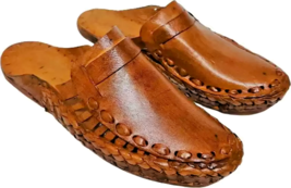 Mens Kolhapuri Leather chappal Jesus Hippie Sandal ethnic Shoe US size 7-12 HT22 - £31.64 GBP
