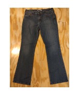 Levi&#39;s Women 515 Jeans Size 12 Blue Bootcut Mid Rise Distressed W31 L32 - $24.16 CAD