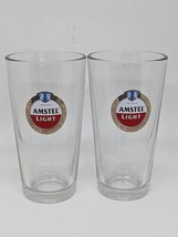 Amstel Light Signature Pint Glass | Set of 2 Glasses - New - £21.61 GBP
