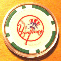 (1) New York Yankees Poker Chip Golf Ball Marker - Green - $7.95