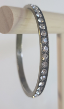 Premier Designs Silver-tone Rhinestone Wrapped Bangle Bracelet - £6.77 GBP