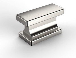 12 Brushed Satin Nickel Cabinet Knob 1.46 In (37mm) Drawer Pull Handle Rectangle - £14.79 GBP