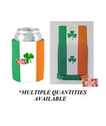 IRISH FLAG SHAMROCK CAN Bottle KOOZIE COOLER Wrap Insulator Sleeve Jacke... - $5.99+