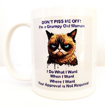Grumpy Old Woman 11 oz White Ceramic Mug - $222.56 MXN