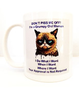 Grumpy Old Woman 11 oz White Ceramic Mug - $11.95