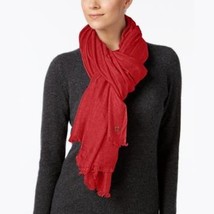 Calvin Klein Oversized 100% Cashmere Modal Scarf &amp; Wrap in One, OneSize/Red - £31.64 GBP