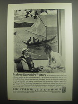 1937 Dole Pineapple Juice Ad - By these untroubled waters - $18.49