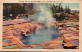 Oblong Geyser Crater Yellowstone National Park Postcard PC576 - £3.90 GBP