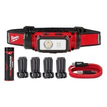 Milwaukee Redlithium 600 lm Black/Red LED Head Lamp - $74.95
