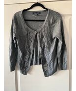 Gray Forever 21 cardigan with a v-neck and buttons. - $10.00
