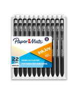 Paper Mate InkJoy Retractable Gel Pen, Medium Point, Black Ink, 22/Pack - $486.43 MXN