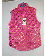 Simply Southern pink with gold elephants puffer vest    Size Large - £19.65 GBP