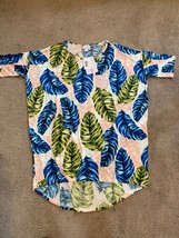 NWT LuLaRoe Irma Hi Low Tunic Top tropical leaves Geometric Sz Small - £9.02 GBP