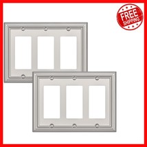 Easy Install Triple Decorator Wall Plates - Brushed Nickel, Metal Finish... - $22.30