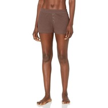 PJ Salvage Womens Pajama Borrowed from the Boys Jersey Lounge Shorts Brown S - £15.29 GBP