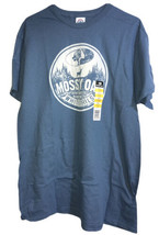 Delta Mossy Oak Whitetails Hunting Mens S/S Blue T Shirt Size Large 42-44 Deer - $13.80