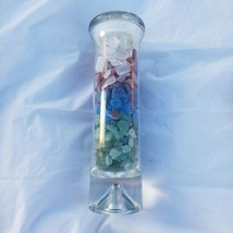Cylindrical Jar of Stones- over 11&quot; tall. Multi-color. - £23.29 GBP
