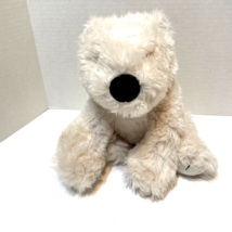 Vintage PBK Pottery Barn Kids Plush Soft White Polar Bear Sitting Stuffed Animal - £15.61 GBP