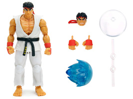 Ryu 6&quot; Moveable Figure with Accessories and Alternate Head and Hands &quot;Ultra Stre - £37.53 GBP