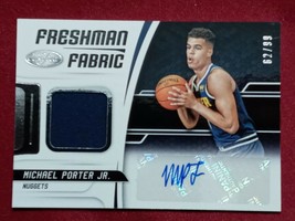 2018-19 Certified Freshman Fabric Michael Porter Jr. RC Rookie Jersey AUTO /99 - £193.44 GBP