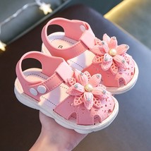 Children Covered Toes Non-slip Girl Cute Toddler Shoes Summer Soft Bottom Flower - $24.37