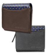 Brooks Brothers Tri-Fold Fold Over Zipper Pocket Wallet Small Leather Wa... - $46.10 CAD