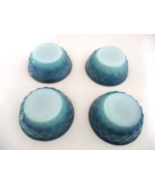 (4) Vintage FIRE KING Glass 5" Cereal / Soup Bowls BLUE KIMBERLY DIAMOND... - $22.28