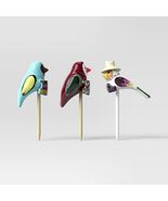 Threshold 3pk Featherly Friend Outdoor Bird Figurines Steel Aluminum - $262.06 MXN