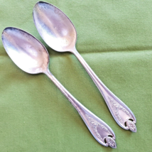 1847 Roger Bros IS Silverplate 2 Soup Spoons Old Colony 1911 7 1/8&quot; Back... - $8.90