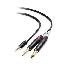 Cable Matters 3.5mm TRS to Dual 6.35mm TS Breakout Cable 6 ft, 1/8 to Dual 1/4 - £15.97 GBP