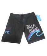 BILLABONG Boardshorts Size 3 Swim Shorts Women&#39;s Jr Small Black Blue Log... - £23.70 GBP