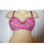 VICTORIA&#39;S SECRET LIGHT PURPLE/MAUVE LACE UNLINED DEMI BRA SZ 32D NWT $48 - $24.13