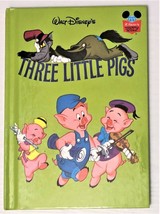 Disney&#39;s Hardcover Vintage Children&#39;s Book Three Little Pigs 1972 - £4.68 GBP