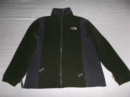 The North Face Boys Winter Fleece Jacket Green / Gray SIZE Medium 8376 - £24.88 GBP