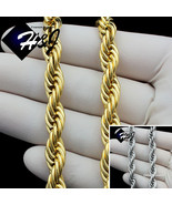 17&quot;20&quot;24&quot;30&quot;MEN Stainless Steel 8mm Gold/Silver Smooth Rope Chain Neckla... - $20.54 CAD+