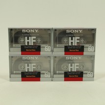 Lot 4 Sealed Audio Cassette Tapes Sony HF Normal Bias 60 minutes High Fidelity - $17.41