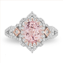 Enchanted Disney Aurora Ring Pink Oval Ct Simulated Diamond Ring Engagement Ring - £70.19 GBP