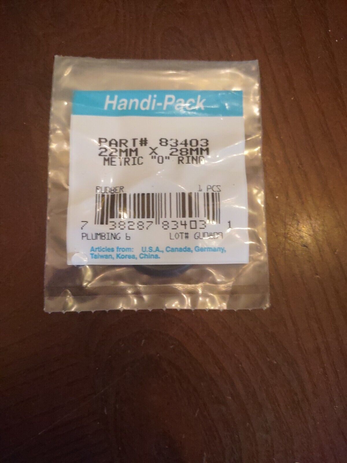 22mm x 28mm x 3mm Rubber O-Rings - $5.89