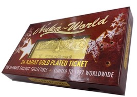 Fallout Nuka World Nuka-Cade Gold Plated Ticket Limited To 1997 Worldwide - $1,425.51 MXN