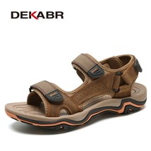 DEKABR High Quality Summer Men Sandals Real Leather NonSplit Soft Comfortable Me - £48.82 GBP