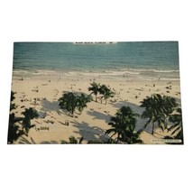 Miami Beach Florida Postcard Birds Eye View Linen Vintage Posted 1 Cent ... - £2.39 GBP