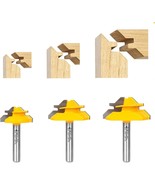 Mna 45 Degree Lock Miter Router Bit 3-Piece Set, For Cutting Heights Of ... - $42.93