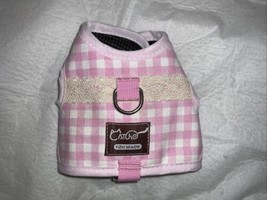 Catche Yizhi Miaow Cat Pink Fabric Harness Vest Size Small - £11.65 GBP