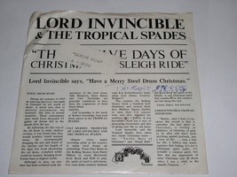 Lord Invincible Tropical Spades 12 Days Of Christmas 45 Rpm Record Charmur Label - £12.01 GBP