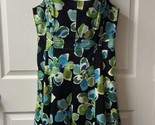 Jones Wear Sleeveless Sun Dress Womens Plus Size 16 Green Floral Fit and... - $24.70